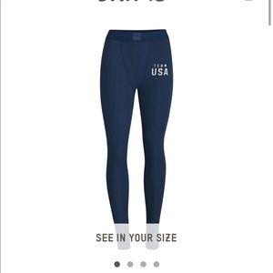 SKIMS Team USA XS Capsule Navy Ribbed Legging